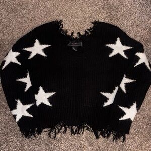 Chicwish Black and White Star Sweater